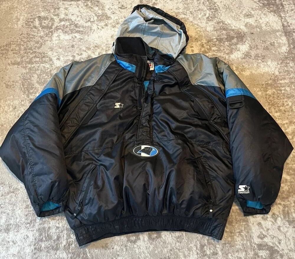VTG 1990s Carolina Panthers NFL Starter Coat Jacket Men's XXL Pro Line